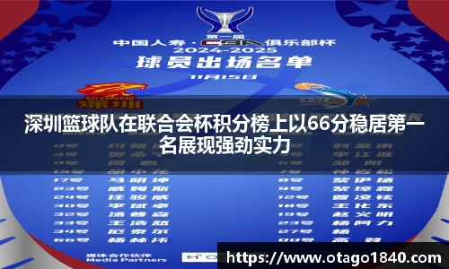 深圳篮球队在联合会杯积分榜上以66分稳居第一名展现强劲实力