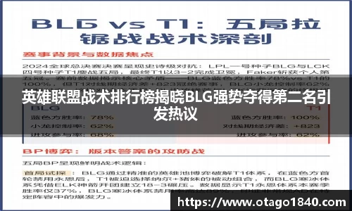 英雄联盟战术排行榜揭晓BLG强势夺得第二名引发热议